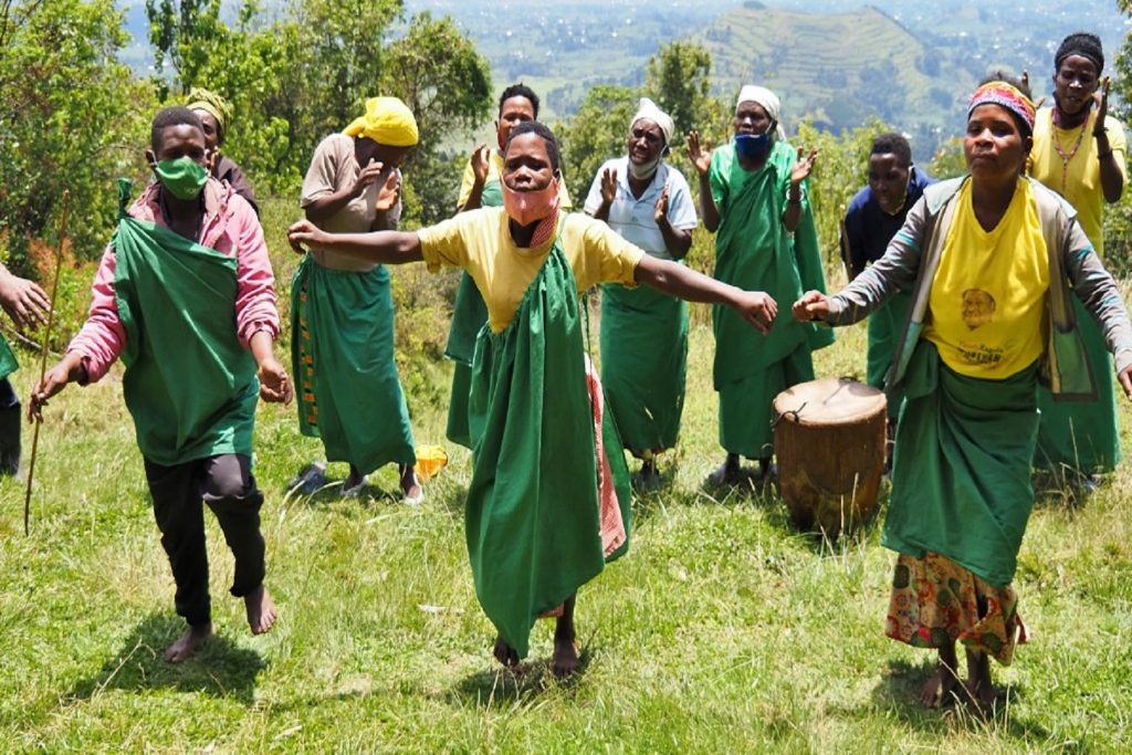 Batwa Cultural group in an entertainment performance