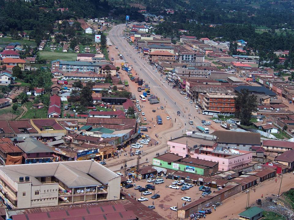 An aerial view of Kabale town. Credit: Komaza Initiative